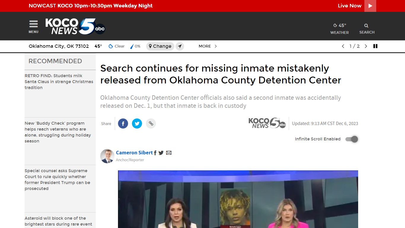 Oklahoma County jail mistakenly releases wrong inmate - KOCO 5 News