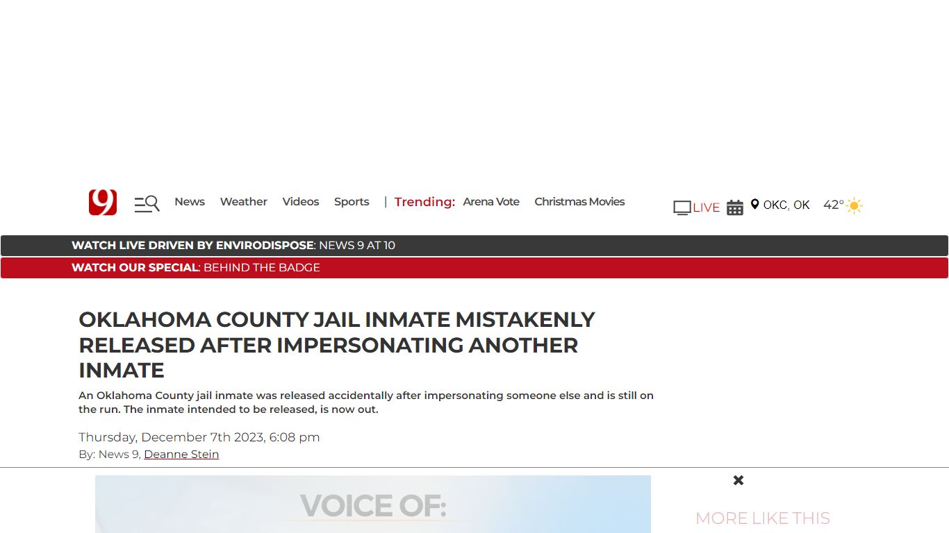 Oklahoma County Jail Inmate Mistakenly Released After ... - News 9